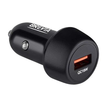 Зарядний пристрій для авто BREVIA ePower SingleDrive 18W USB-A чорний для авто (46018UB)