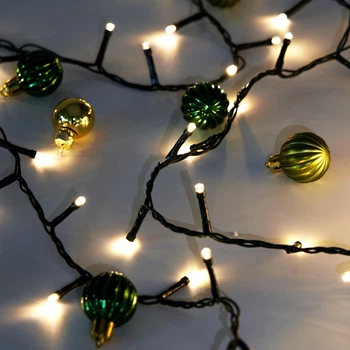 Светодиодная гирлянда Christmas Decoration 240 LED 13.8 м с пультом ДУ и солнечной панелью Белый (AEX100105)