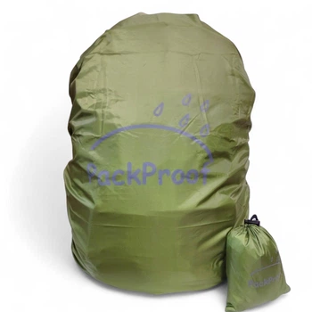 Чехол для рюкзака 60л PackProof накидка на рюкзак со стропой Олива