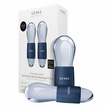 Двойной массажер для глаз GESKE Cool&Warm Duo Eye Massager 7в1 синий