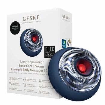 Массажер для лица и тела GESKE Sonic Cool&Warm Face and Body Massager 9в1 синий