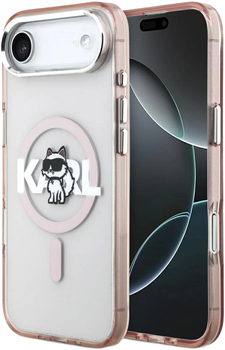 Etui Karl Lagerfeld IML Choupette Sketch Logo MagSafe do Apple iPhone 17 Air Pink (KLHMP17MHGCHGKBP)