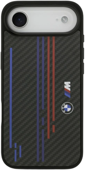 Etui BMW M Kevlar Lines & Logo MagSafe do Apple iPhone 17 Air Black (BMHMP17M25CFSTSK)