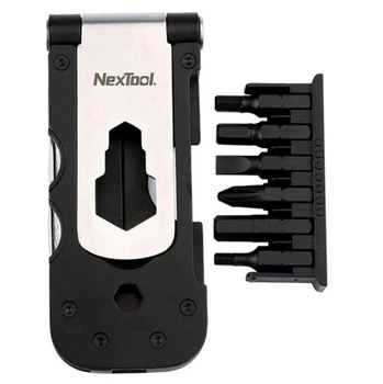 Мультитул NexTool NE0122 12 в 1 Металл Противоударный для велосипеда Черный