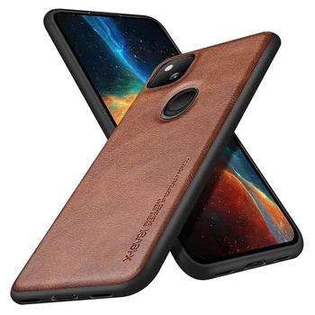 Защитный чехол X-Level Leather для Google Pixel 4a (4G) коричневый