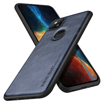 Защитный чехол X-Level Leather для Google Pixel 4a (4G) темно синий