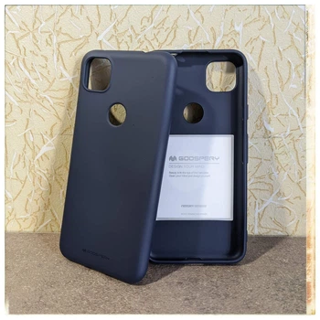 Чехол силиконовый Goospery софт тач для Google Pixel 4a (4G) темно синий