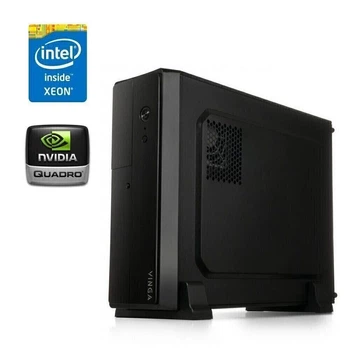 ПК Vinga CS313B SFF / Intel Xeon E5-2660 v2 (10 (20) ядер 2.2 - 3.0 GHz) / 64 GB DDR3 / 240 GB SSD / nVidia Quadro T400, 2 GB GDDR6, 64-bit / Win 10 Pro б/у