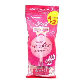 Женские одноразовые бритвы для голения Wilkinson Sword Extra My Intuition Essentials 3 лезвия 4+2 шт