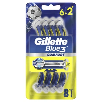 Одноразовые бритвы для бритья мужские Gillette Blue 3 Comfort 6+2 шт