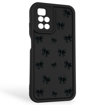 Чохол силіконовий Soft Touch з 3D принтом для Xiaomi Redmi 10 чорний (Повний захист камери)
