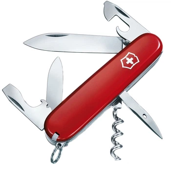 Ніж складаний, мультитул Victorinox Spartan (91мм, 12 функцій), червоний, блістер 1.3603.B1
