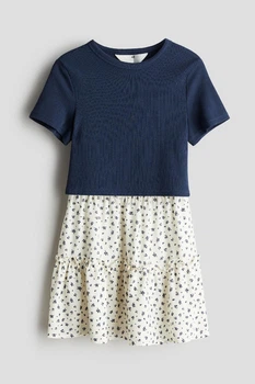 Юбка H&M 1224668 белый цветы 158-164см