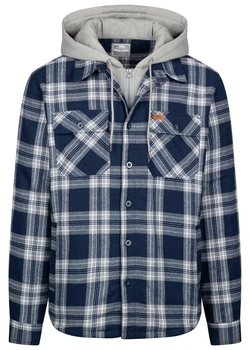 Сорочка з капюшоном чоловіча Trespass RANDIE MATOSBTR0058 M NAVY CHECK (5045279530808)