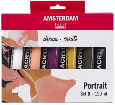 Zestaw farb akrylowych Amsterdam Standard Portrait 6 kolorów x 120 ml (8712079514730)