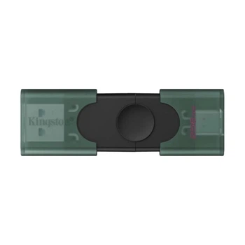 Флеш-накопичувач Kingston 256GB DataTraveler DuoG2 USB-A + USB-C 3.2 Gen 1 Black/Green (DTDEG2/256GB)