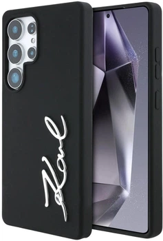 Etui Karl Lagerfeld Silicone Metal Signature Logo do Samsung Galaxy S25 Ultra Black (3666339450083)