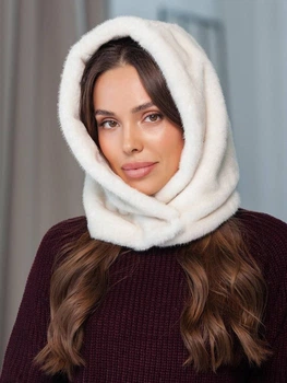 Жіночий капор Mink хутряний молочний