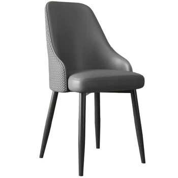 Стул для кухни RIAS DSF-275 из экокожи на металлическом каркасе Grey (3_07716)