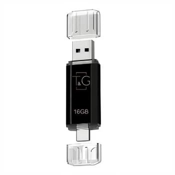 USB Flash Drive T&G 16GB USB/Type C 009 Чорний