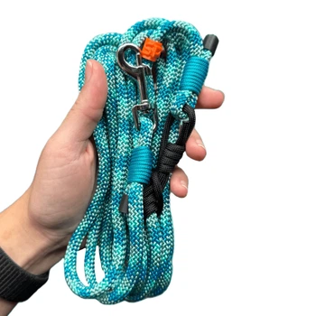 Поводок свободные руки для собак от 5 кг SPES hands free 2в1, 3м/6мм, S, sea