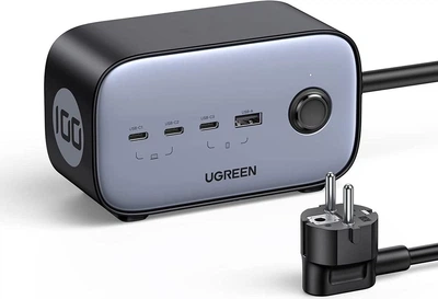 Сетевое зарядное устройство для UGREEN CD270 GaN DigiNest Pro 1*USB-A+3*USB-C 100W EU 1.8m (60167)