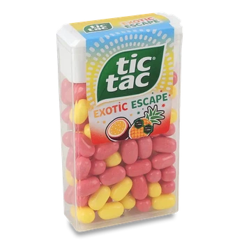 Упаковка драже Tic Tac Екзотичний мікс 54 г * 24 шт