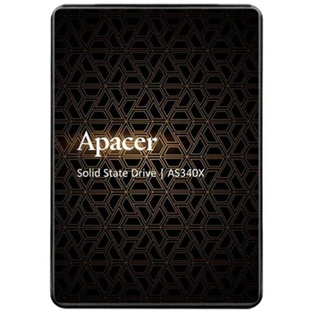 Накопичувач SSD Apacer AS340X 120GB 2. 5" 7mm SATAIII 3D NAND Read/Write: 550/520 MB/sec