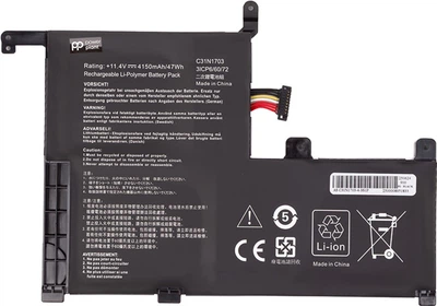 Акумулятор PowerPlant для ноутбуків ASUS Zenbook Flip UX561 (C31N1703) 11.4V 4150mAh (NB432349)