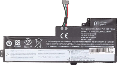 Аккумулятор PowerPlant для ноутбуків LENOVO ThinkPad T480 (01AV421) 11.4V 2000mAh (NB481194)