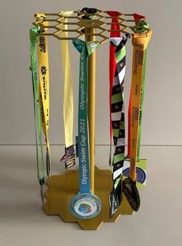 Настільна медальниця "E-Trophy" Сталева(золота)