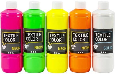 Zestaw farb do tkanin Creativ Company półprzezroczysta 5x500 ml (5707167903575)