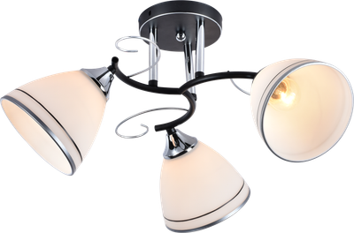 Люстра декоративна INTEREES IS XA1250C/3 Black+Chrome на 3 плафони