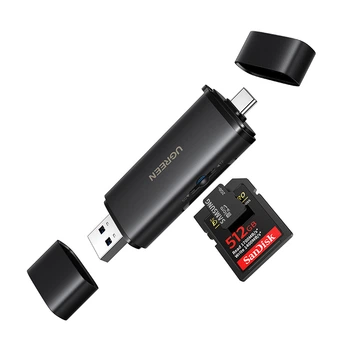 Кардридер Ugreen CM803 USB-C/USB-A 3.0 SD 4.0 UHS-II 312 МБ/с OTG Темно-серый (65024)