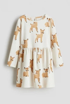 Сукня довгий рукав біла Олень H&M 110-116см (400012027)