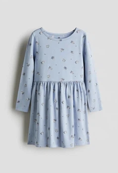 Платье длинный рукав синее Цветы H&M 98-104см (400012038)