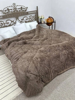 Всесезонне Ковдра Grass Травка Хутро (плюшеве) з коротким ворсом 200X215см Мокко