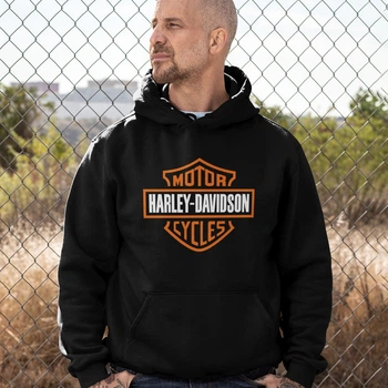 Худі флісовий унісекс Harley Davidson (Skeleton With Tools) M чорний