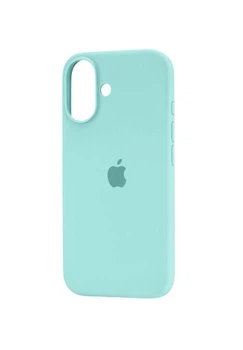 Чехол для iPhone 16 силиконовый Soft-touch Silicone Case Full Size (AA) Sea Blue