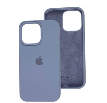 Чехол для iPhone 15 силиконовый Soft-touch Silicone Case Full Size (AA) Lavender Grey
