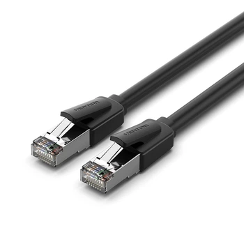 Патч-корд Vention Cat8 SFTP RJ-45 40 Гбит/с 2000 МГц 5 м Черный (IKKBJ)
