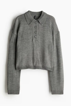Свитер-поло H&M 1229920002c48 L серый (100002594)