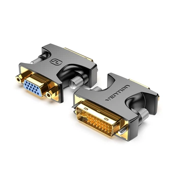 Адаптер Vention DVI-I (24+5) - VGA 1080P 60Hz двунаправленный Черный (ECFB0)