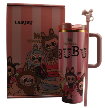 Термос термокружка Stanley Quencher H2.0 Tumbler из нержавеющей стали 1,18 л Labubu Pink KT6007867