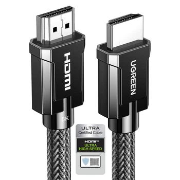 Кабель Ugreen HD135 HDMI 2.1 1 м 8K 60Hz 4K 240Hz 48 Гбит/с eARC VRR HDR10+ Черный (70319)