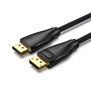 Кабель Vention DisplayPort v1.4 1.5 м Черный, 8K 60Гц, 4K 144Hz, 2K 165Hz, 32.4 Гбит/с (HCCBG)