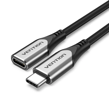 Удлинитель Vention USB-C 3.1 1 м PD 100W 5A, 4K 60Hz, 5 Гбит/с Серый (TABHF)