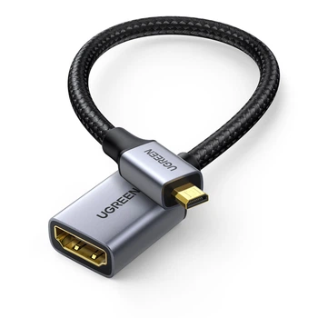 Адаптер Ugreen HD149 Micro HDMI - HDMI 4K 60Hz 25 см Чорний (10553)
