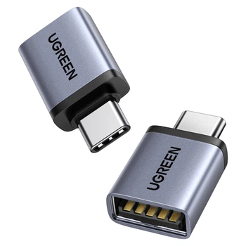 Переходник Ugreen US248 USB-C - USB-A 3.2 Gen 2 10 Гбит/с OTG Алюминий Серый (40702)