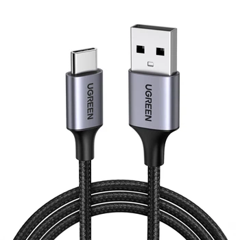 Кабель Ugreen US288 USB-A - USB-C 3A QC 3.0 CarPlay 0.5 м Черный (60125)